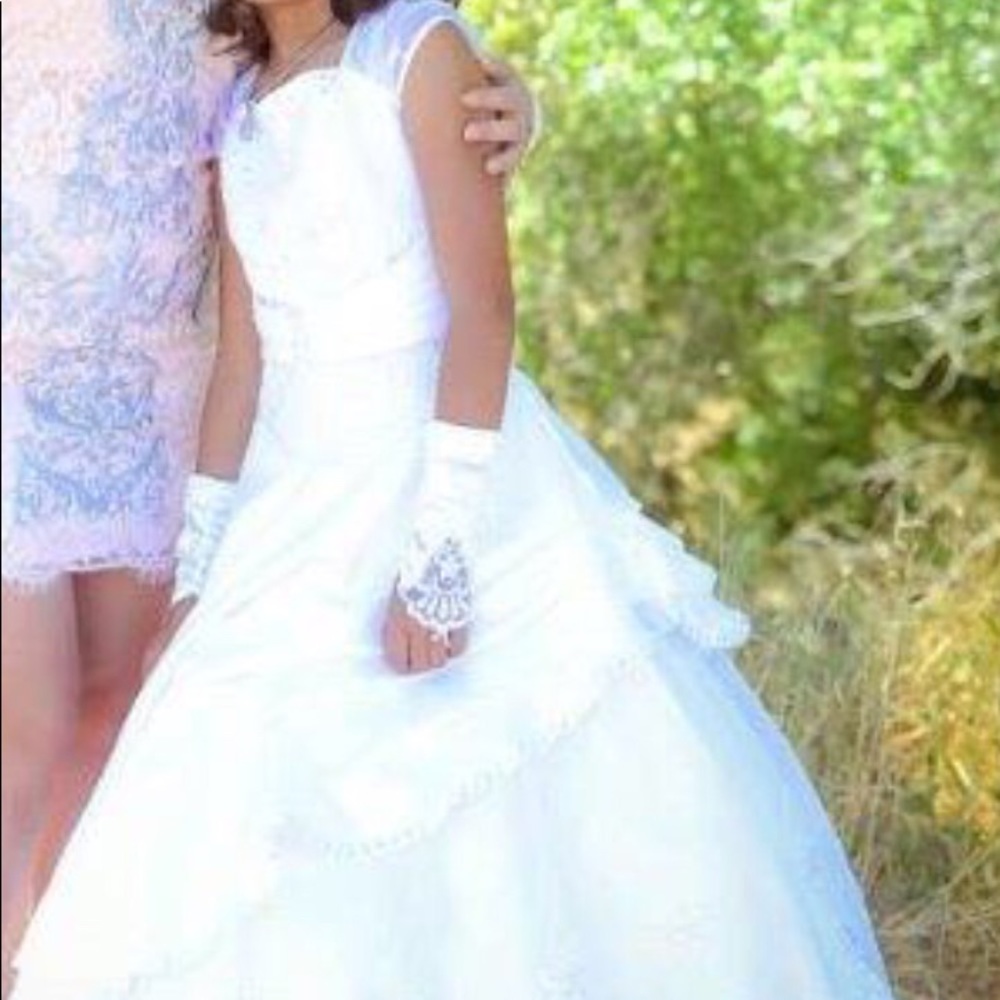 First Communion Dress with head piece